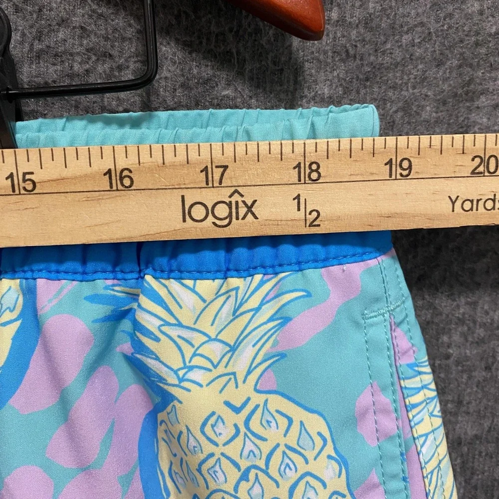 Chubbies The Low Tides Swim Trunks Mens 2XL Blue Pink Pineapple Print Mesh Beach